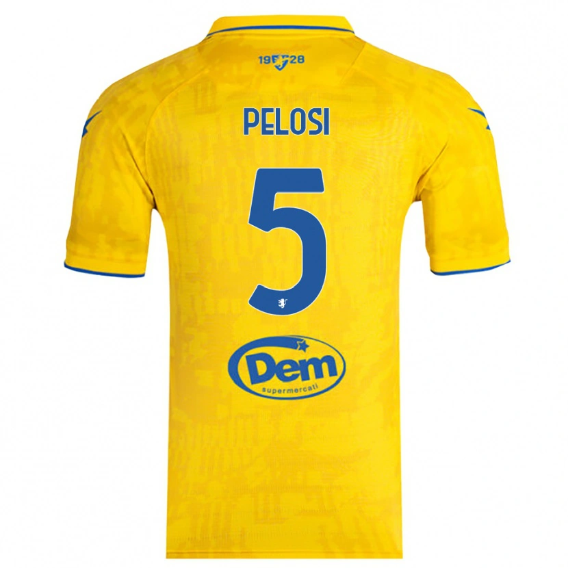 Danxen Women Dario Pelosi #5 Yellow Blue Home Jersey 2025/26 T-Shirt