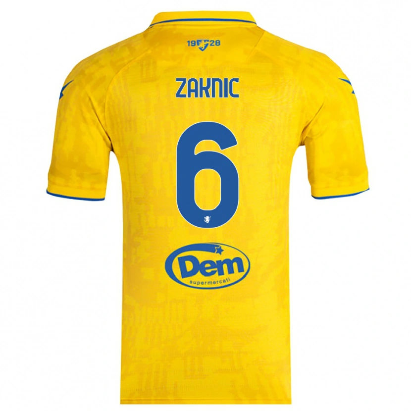 Danxen Women Lazar Zaknic #6 Yellow Blue Home Jersey 2025/26 T-Shirt