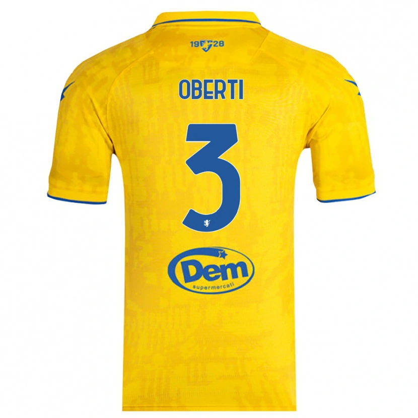 Danxen Women Matteo Oberti #3 Yellow Blue Home Jersey 2025/26 T-Shirt