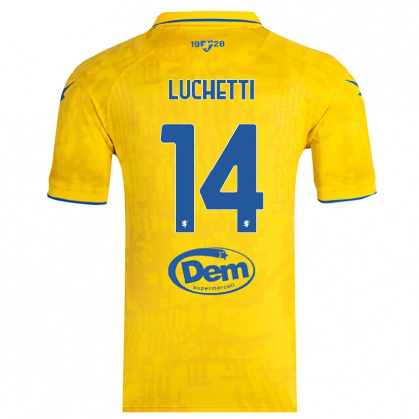 Danxen Women Alessandro Luchetti #14 Yellow Blue Home Jersey 2025/26 T-Shirt