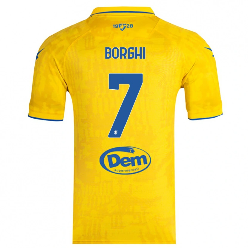 Danxen Women Giordano Borghi #7 Yellow Blue Home Jersey 2025/26 T-Shirt