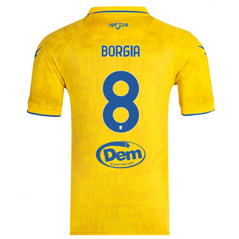 Danxen Women Ferdinando Borgia #8 Yellow Blue Home Jersey 2025/26 T-Shirt