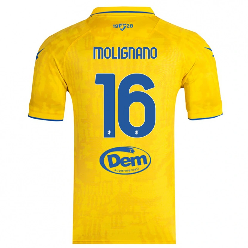 Danxen Women Gaetano Molignano #16 Yellow Blue Home Jersey 2025/26 T-Shirt