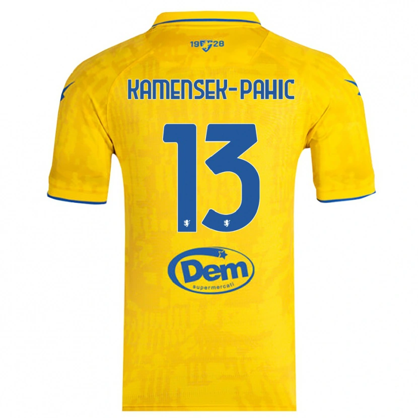 Danxen Women Matjaz Kamensek-Pahic #13 Yellow Blue Home Jersey 2025/26 T-Shirt