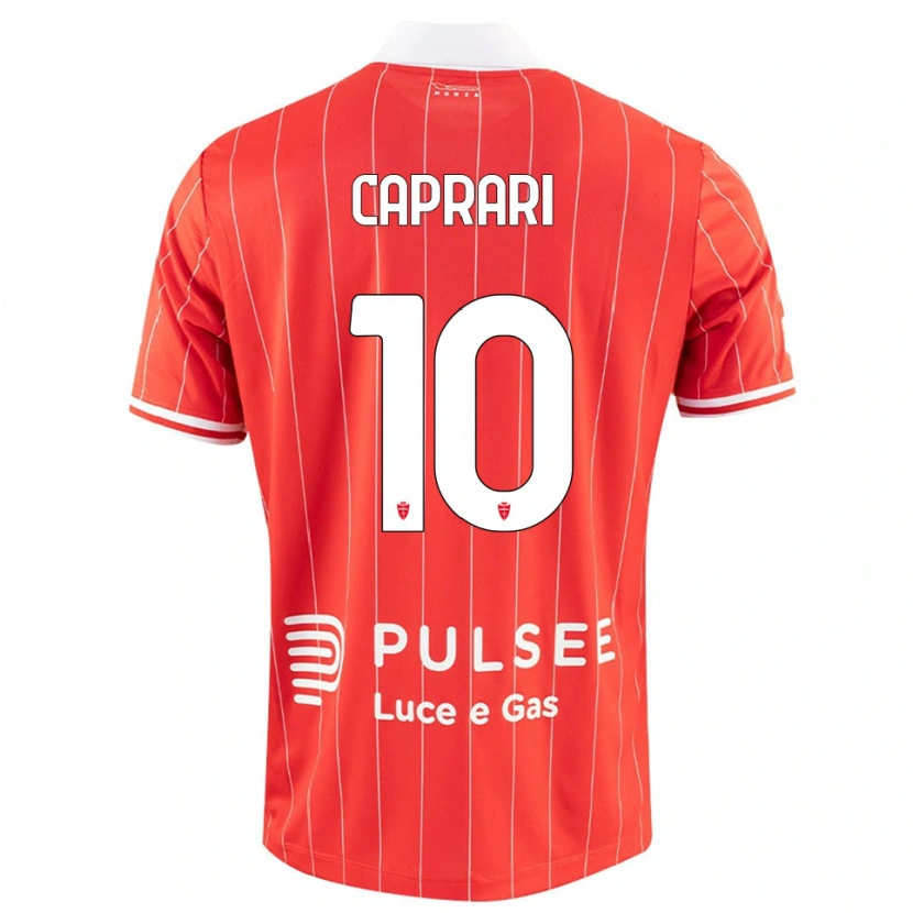 Danxen Women Gianluca Caprari #10 Red White Home Jersey 2025/26 T-Shirt