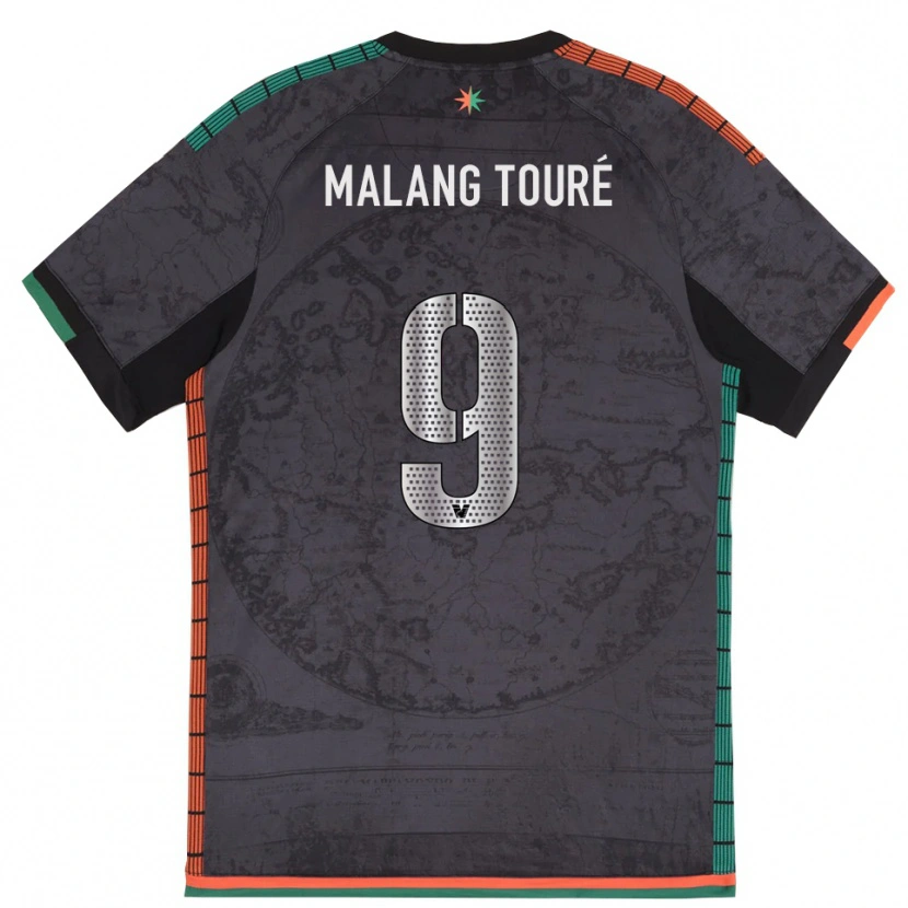 Danxen Women Mohamed Malang Touré #9 Dark Gray Home Jersey 2025/26 T-Shirt