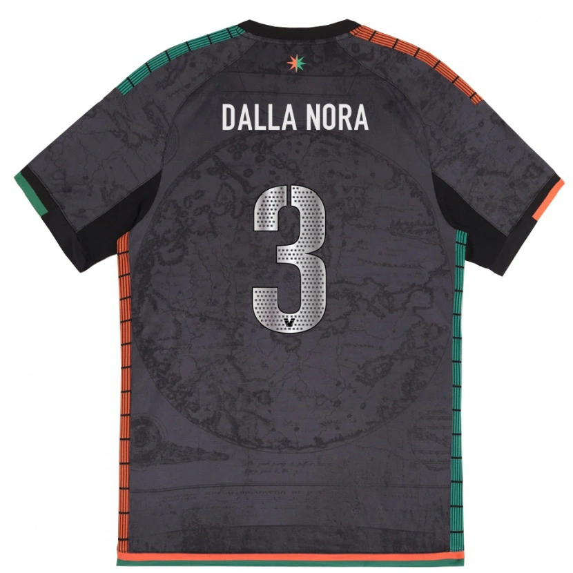 Danxen Women Edoardo Dalla Nora #3 Dark Gray Home Jersey 2025/26 T-Shirt