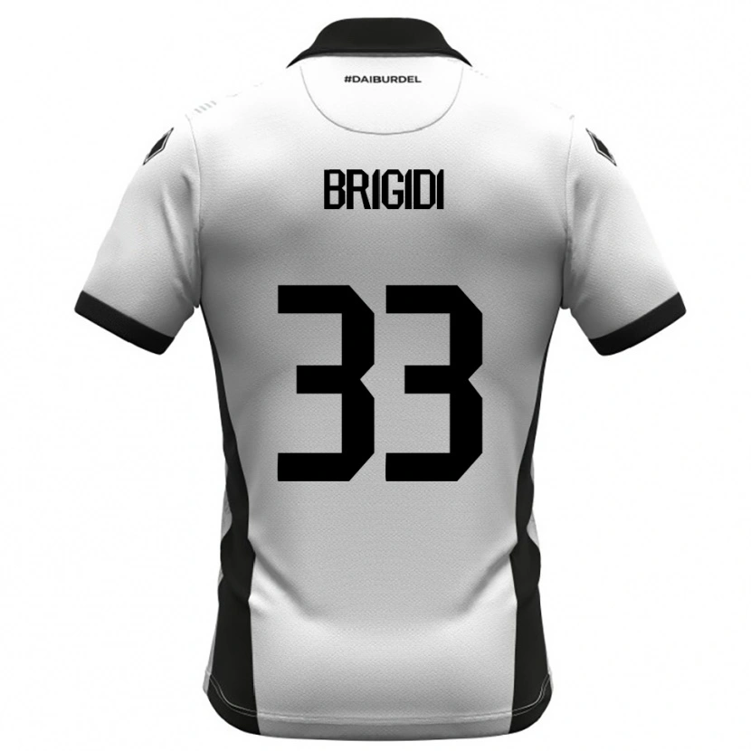 Danxen Women Massimo Brigidi #33 White Black Orange Home Jersey 2025/26 T-Shirt