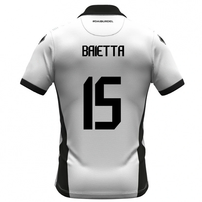 Danxen Women Pietro Baietta #15 White Black Orange Home Jersey 2025/26 T-Shirt