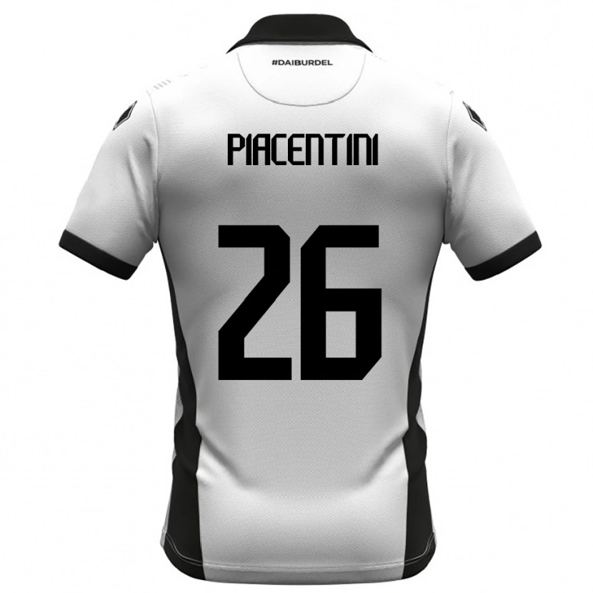 Danxen Women Matteo Piacentini #26 White Black Orange Home Jersey 2025/26 T-Shirt