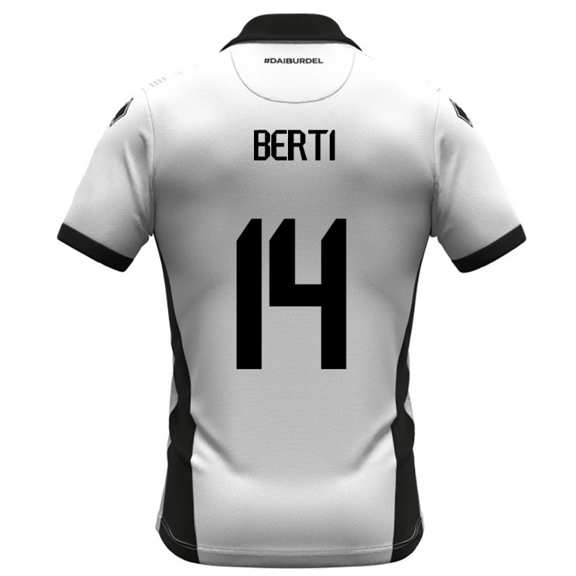 Danxen Women Tommaso Berti #14 White Black Orange Home Jersey 2025/26 T-Shirt