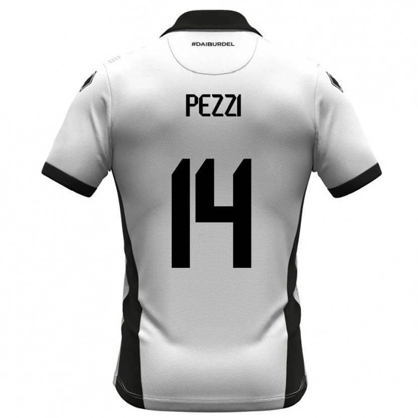 Danxen Women Alessandro Pezzi #14 White Black Orange Home Jersey 2025/26 T-Shirt