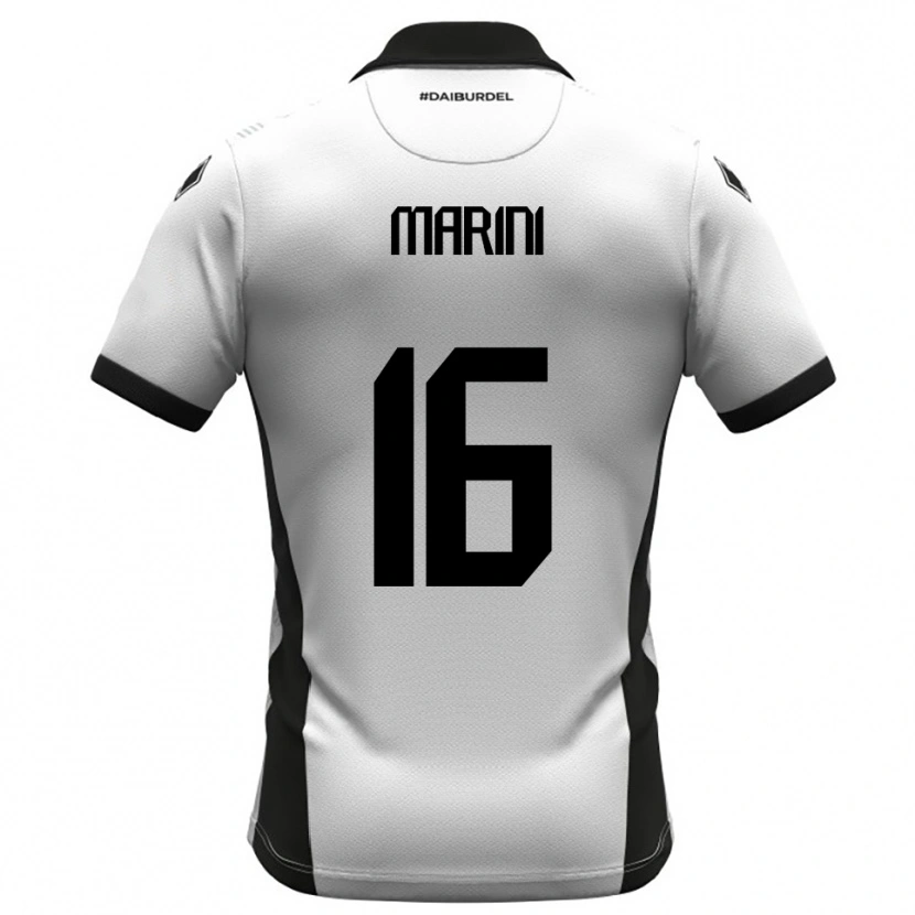 Danxen Women David Marini #16 White Black Orange Home Jersey 2025/26 T-Shirt
