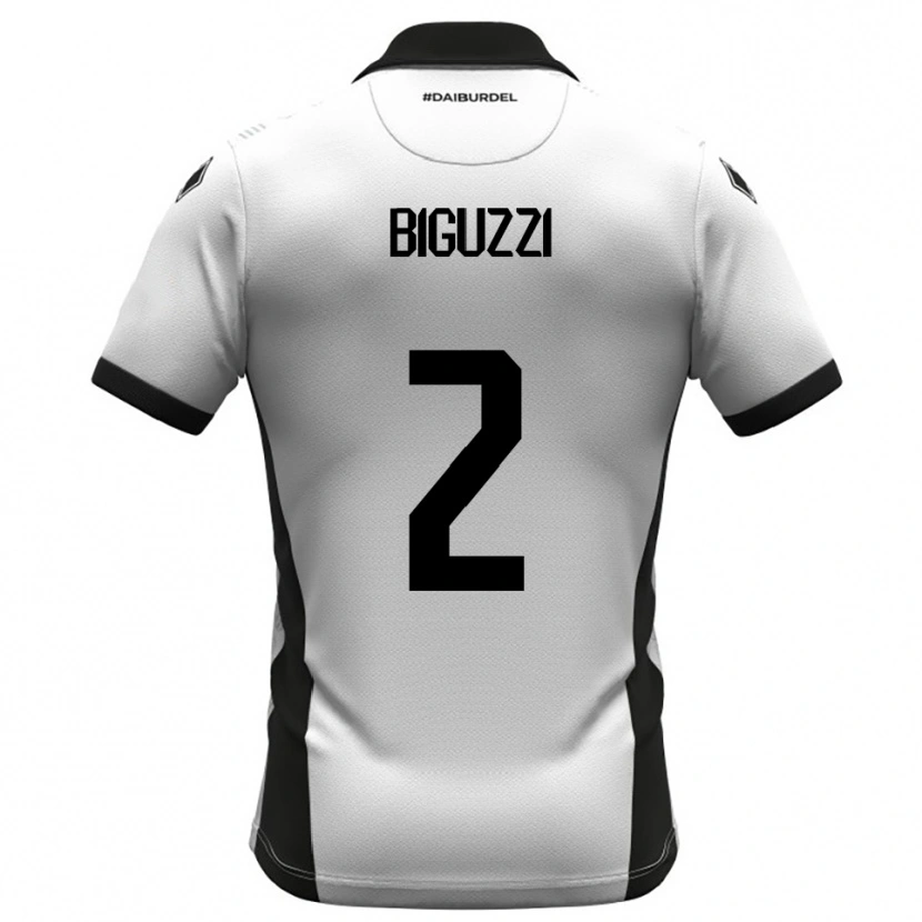 Danxen Women Riccardo Biguzzi #2 White Black Orange Home Jersey 2025/26 T-Shirt