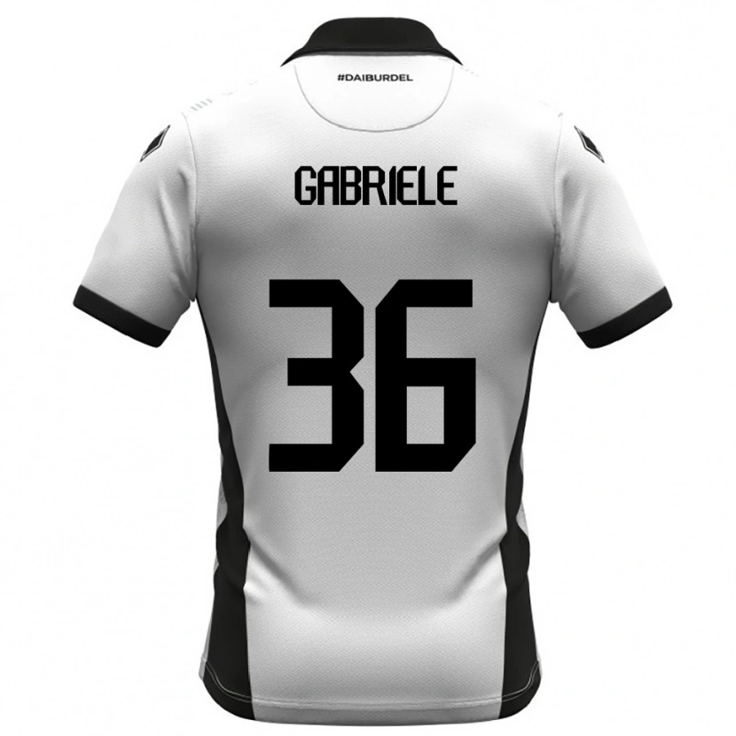 Danxen Women Tommaso Gabriele #36 White Black Orange Home Jersey 2025/26 T-Shirt