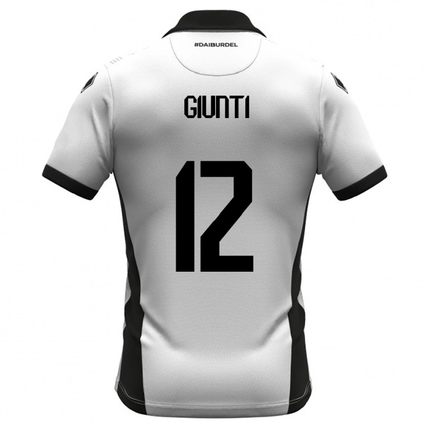 Danxen Women Alessandro Giunti #12 White Black Orange Home Jersey 2025/26 T-Shirt