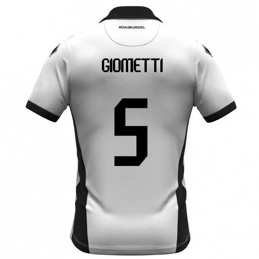 Danxen Women Edoardo Giometti #5 White Black Orange Home Jersey 2025/26 T-Shirt