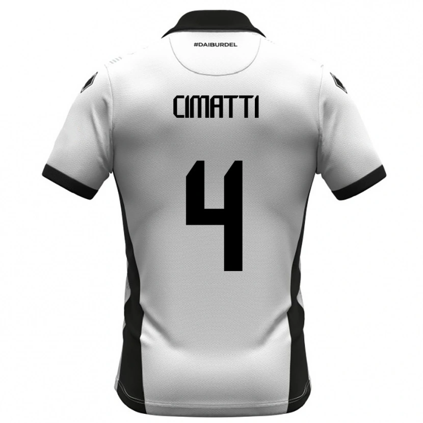 Danxen Women Edoardo Cimatti #4 White Black Orange Home Jersey 2025/26 T-Shirt