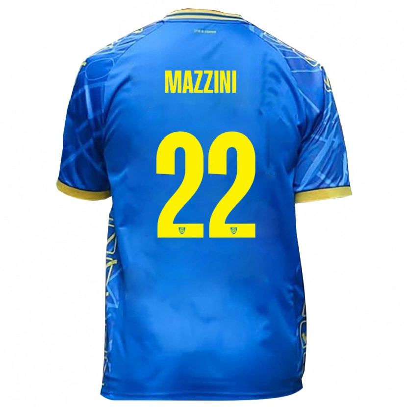 Danxen Women Stefano Mazzini #22 Sky Blue Yellow Home Jersey 2025/26 T-Shirt
