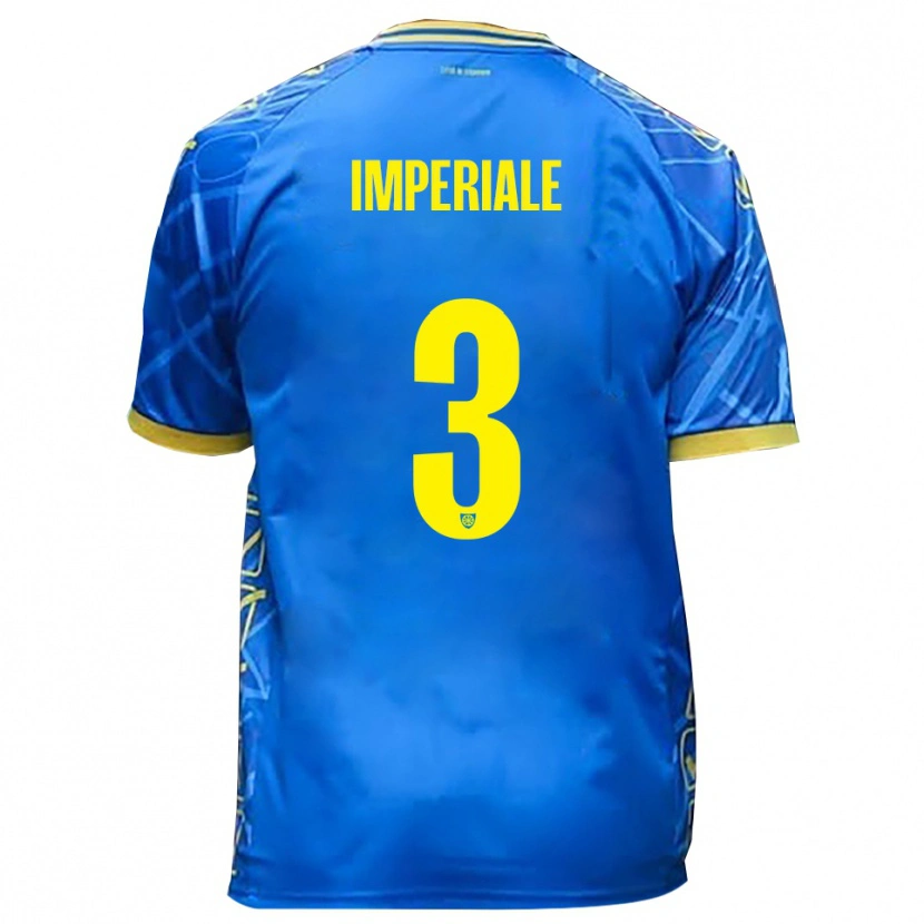 Danxen Women Marco Imperiale #3 Sky Blue Yellow Home Jersey 2025/26 T-Shirt