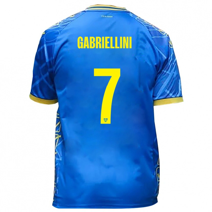 Danxen Women Emanuele Gabriellini #7 Sky Blue Yellow Home Jersey 2025/26 T-Shirt
