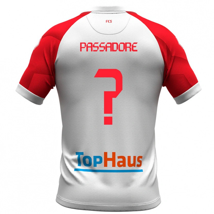 Danxen Women Leonardo Passadore #0 White Red Home Jersey 2025/26 T-Shirt