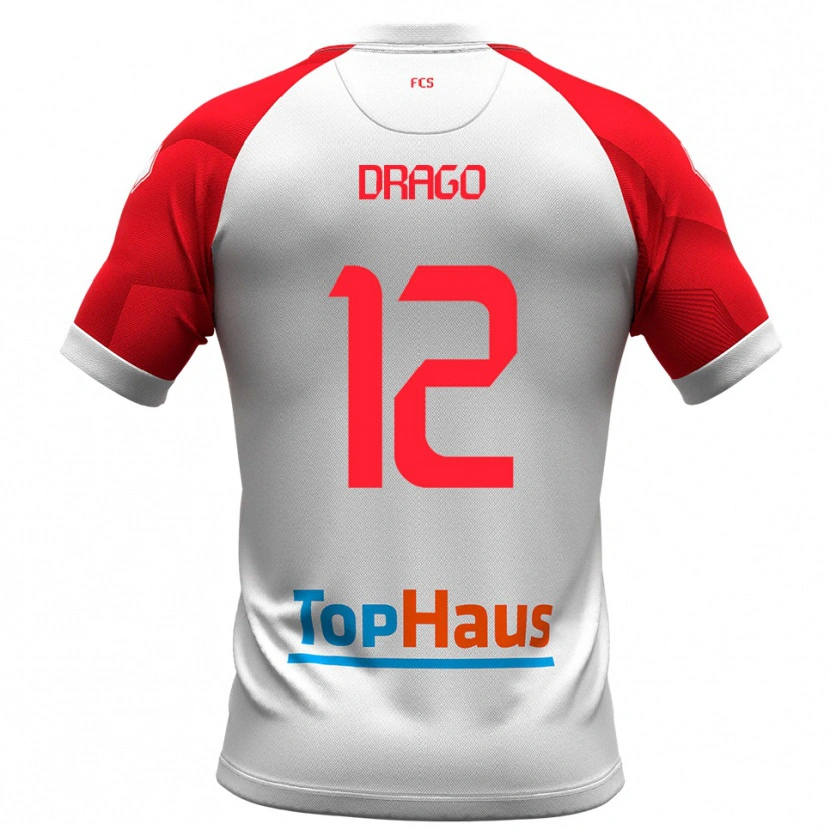 Danxen Women Giacomo Drago #12 White Red Home Jersey 2025/26 T-Shirt