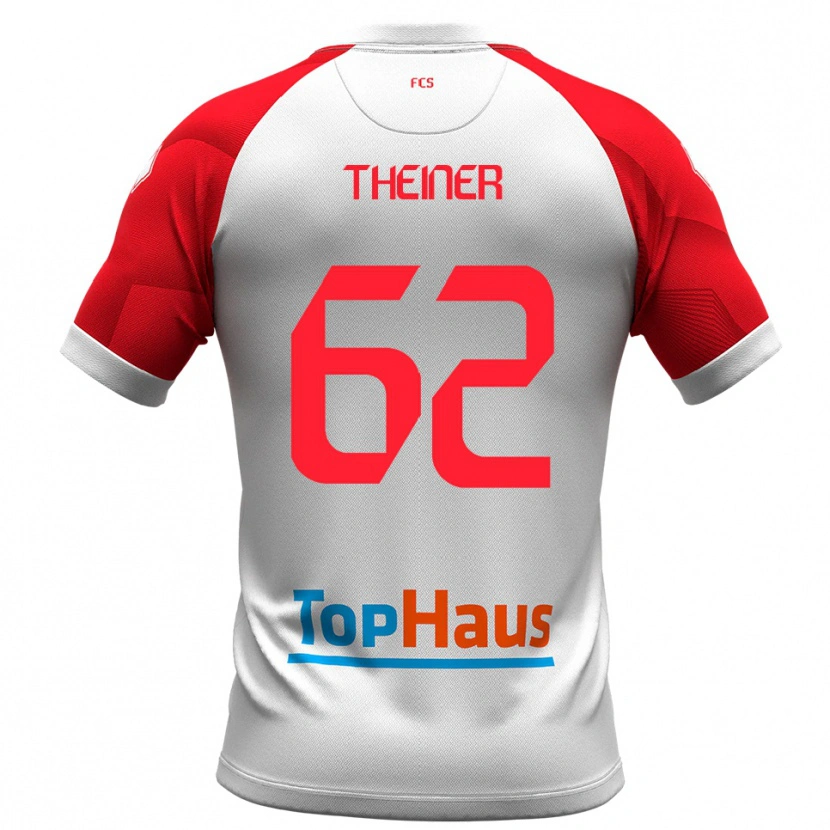 Danxen Women Daniel Theiner #62 White Red Home Jersey 2025/26 T-Shirt