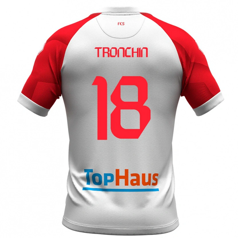 Danxen Women Simone Tronchin #18 White Red Home Jersey 2025/26 T-Shirt