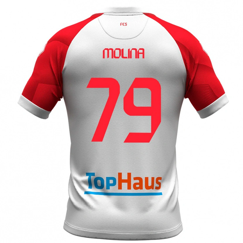Danxen Women Salvatore Molina #79 White Red Home Jersey 2025/26 T-Shirt