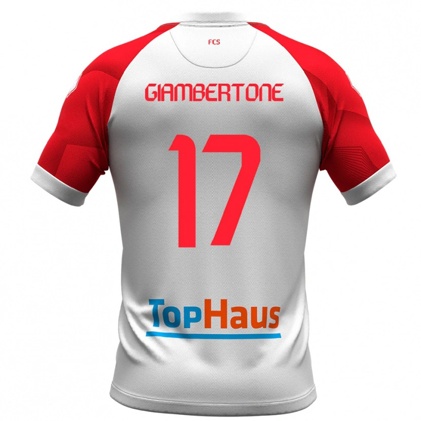 Danxen Women Fabio Giambertone #17 White Red Home Jersey 2025/26 T-Shirt