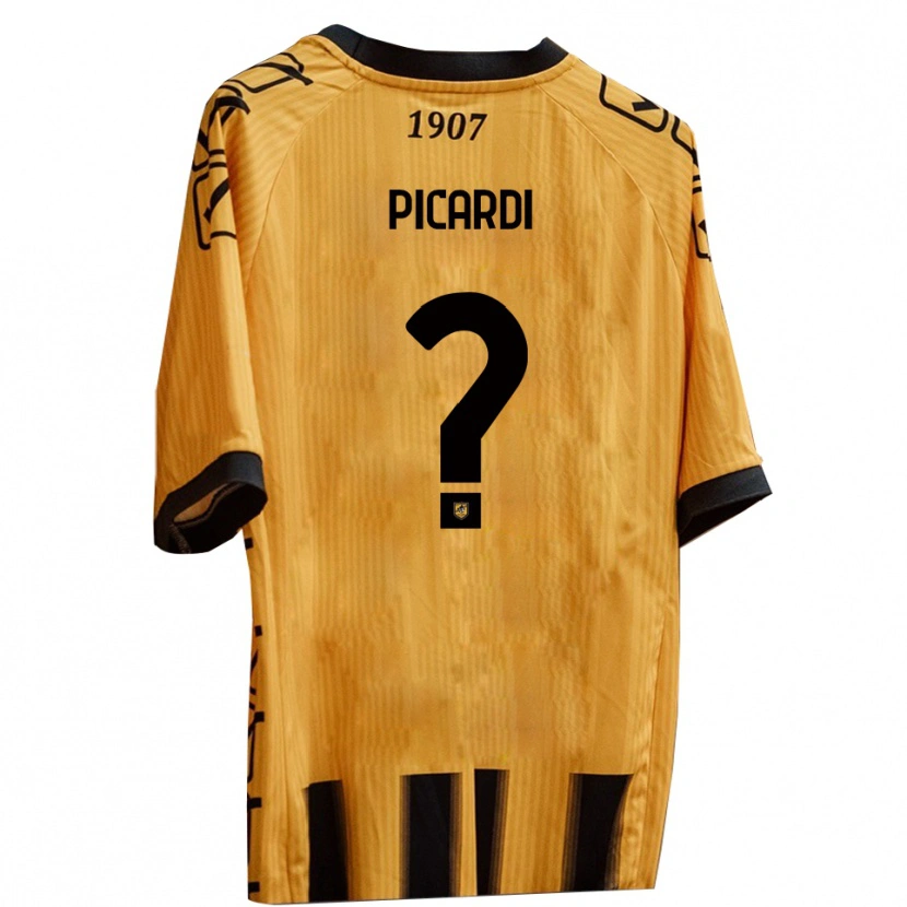 Danxen Women Davide Picardi #0 Yellow Black Home Jersey 2025/26 T-Shirt