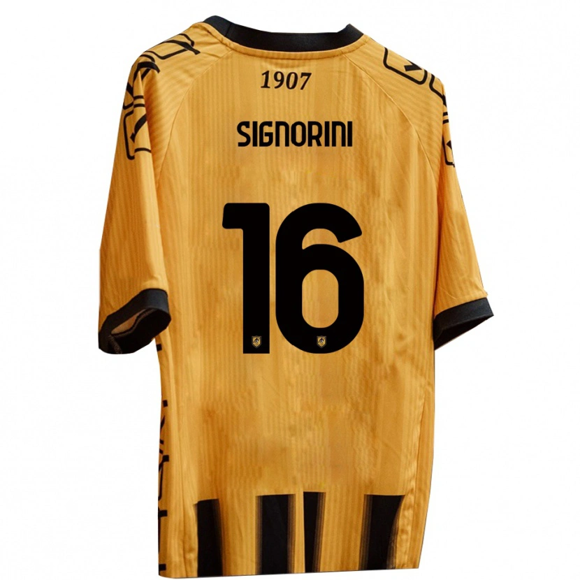 Danxen Women Alessandro Signorini #16 Yellow Black Home Jersey 2025/26 T-Shirt
