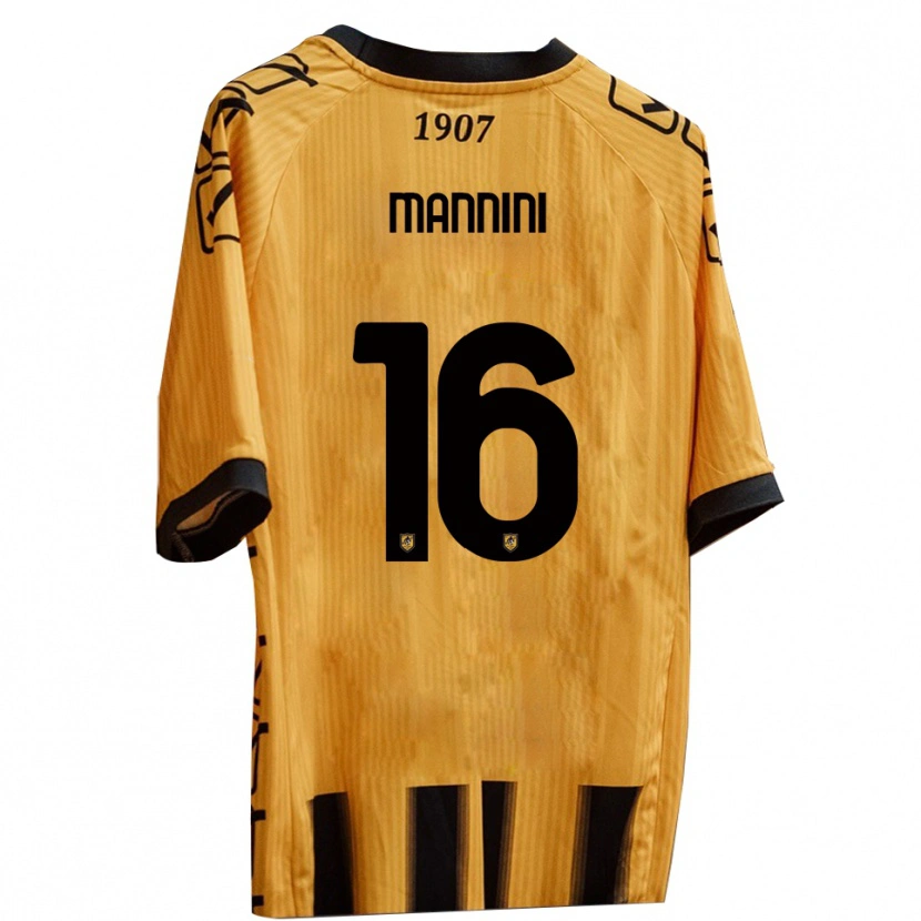 Danxen Women Mattia Mannini #16 Yellow Black Home Jersey 2025/26 T-Shirt