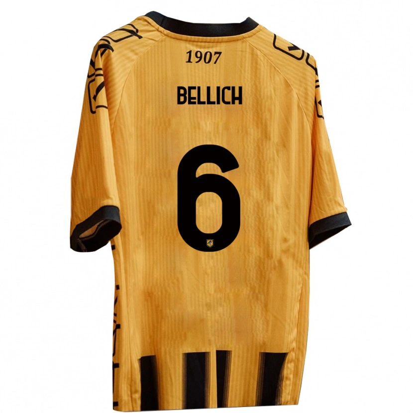 Danxen Women Marco Bellich #6 Yellow Black Home Jersey 2025/26 T-Shirt