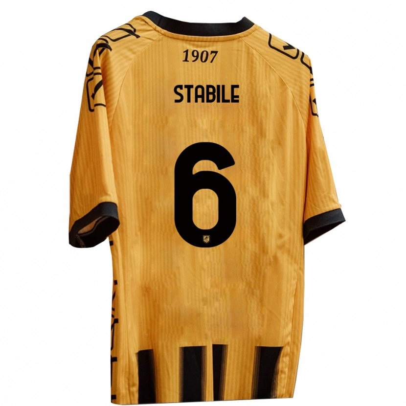 Danxen Women Giacomo Stabile #6 Yellow Black Home Jersey 2025/26 T-Shirt