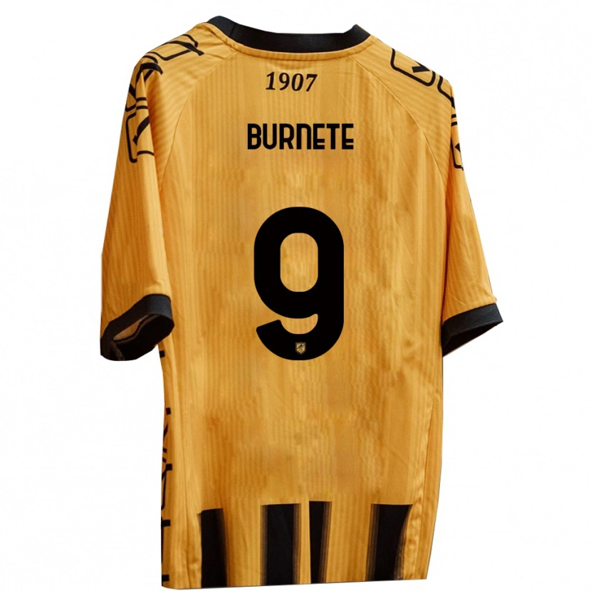 Danxen Women Rareș Burnete #9 Yellow Black Home Jersey 2025/26 T-Shirt