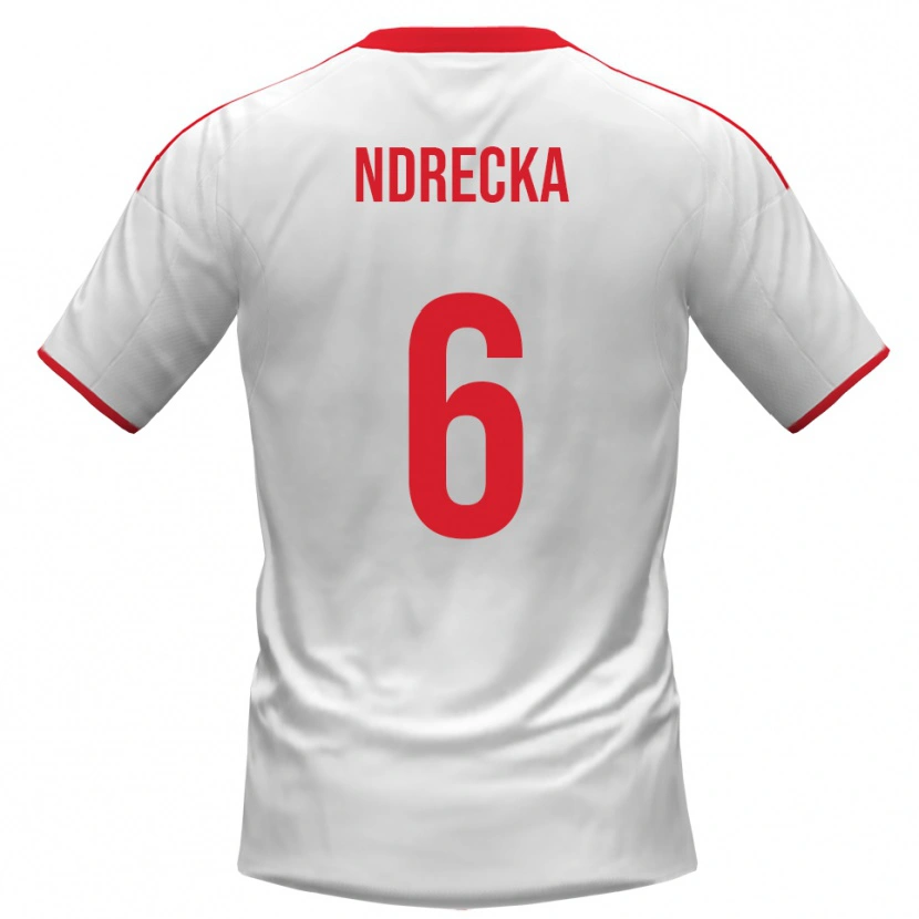 Danxen Women Eros Ndrecka #6 White Red Home Jersey 2025/26 T-Shirt