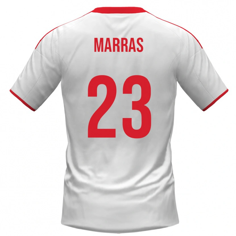 Danxen Women Tommaso Marras #23 White Red Home Jersey 2025/26 T-Shirt