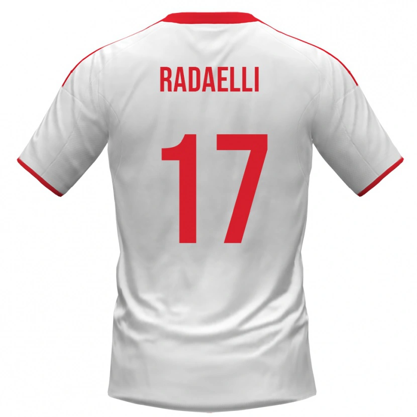 Danxen Women Nicolò Radaelli #17 White Red Home Jersey 2025/26 T-Shirt