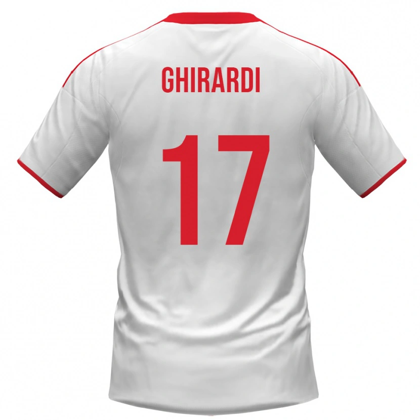 Danxen Women Andrea Ghirardi #17 White Red Home Jersey 2025/26 T-Shirt
