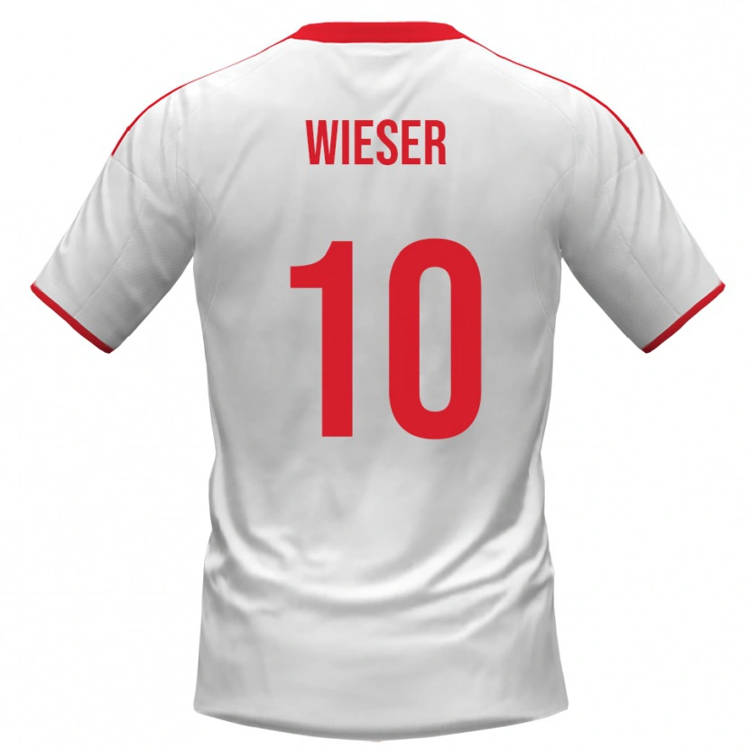 Danxen Women David Wieser #10 White Red Home Jersey 2025/26 T-Shirt
