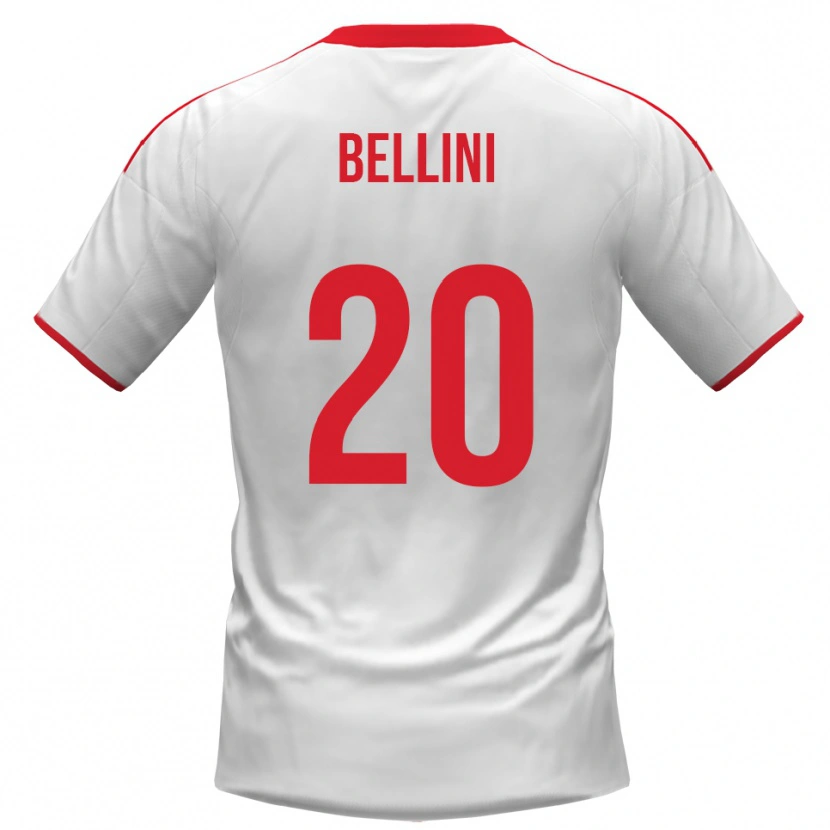 Danxen Women Mattia Bellini #20 White Red Home Jersey 2025/26 T-Shirt