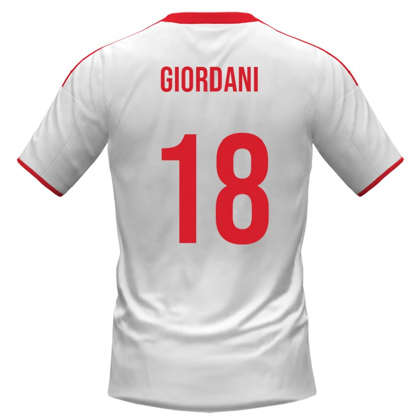 Danxen Women Andrea Giordani #18 White Red Home Jersey 2025/26 T-Shirt