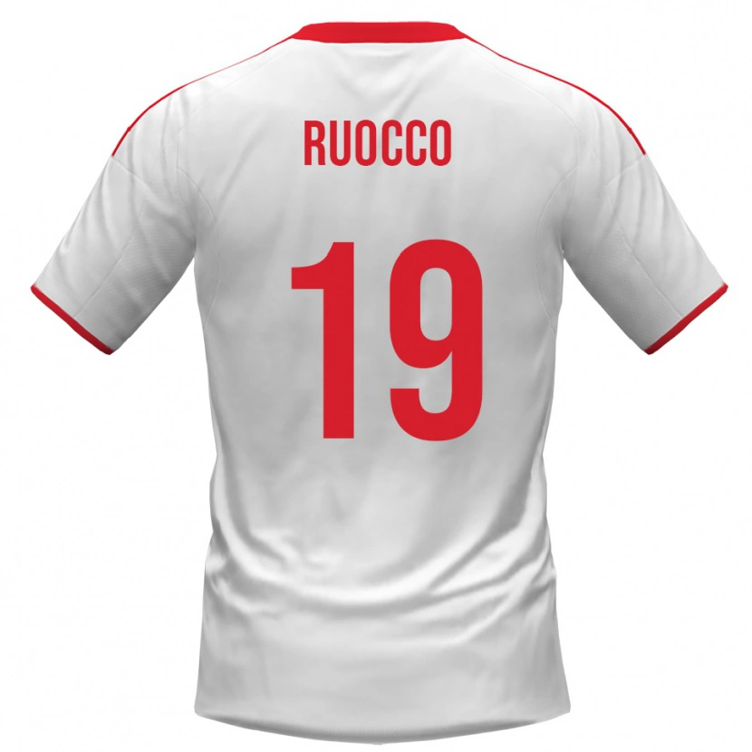 Danxen Women Francesco Ruocco #19 White Red Home Jersey 2025/26 T-Shirt