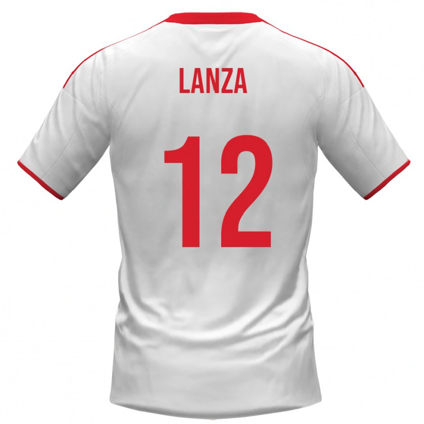 Danxen Women Cesare Lanza #12 White Red Home Jersey 2025/26 T-Shirt