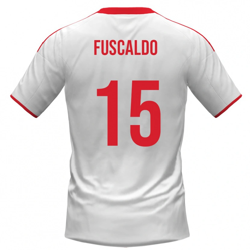 Danxen Women Manuel Fuscaldo #15 White Red Home Jersey 2025/26 T-Shirt