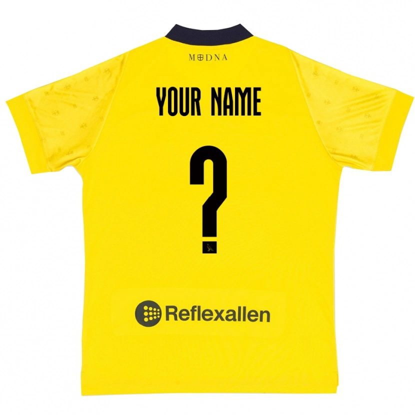 Danxen Women Your Name #0 Yellow Navy Home Jersey 2025/26 T-Shirt