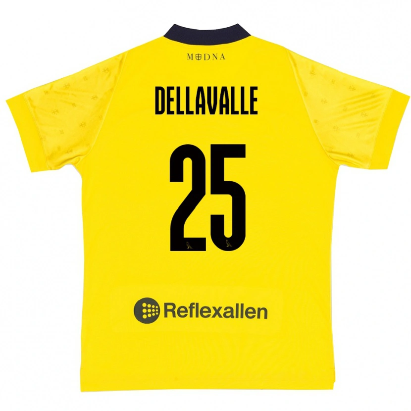 Danxen Women Alessandro Dellavalle #25 Yellow Navy Home Jersey 2025/26 T-Shirt