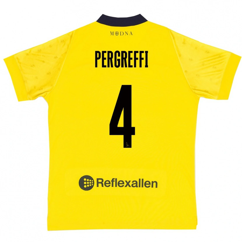 Danxen Women Antonio Pergreffi #4 Yellow Navy Home Jersey 2025/26 T-Shirt
